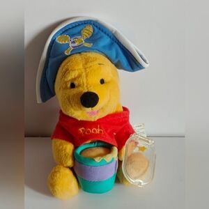 Vintage Disney Teddy Star Beam Pirate Winnie The Pooh Soft Toy Without Tags